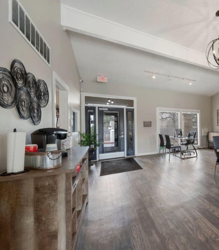 Coffee table at Regency Point Apartments in Tulsa, Oklahoma
