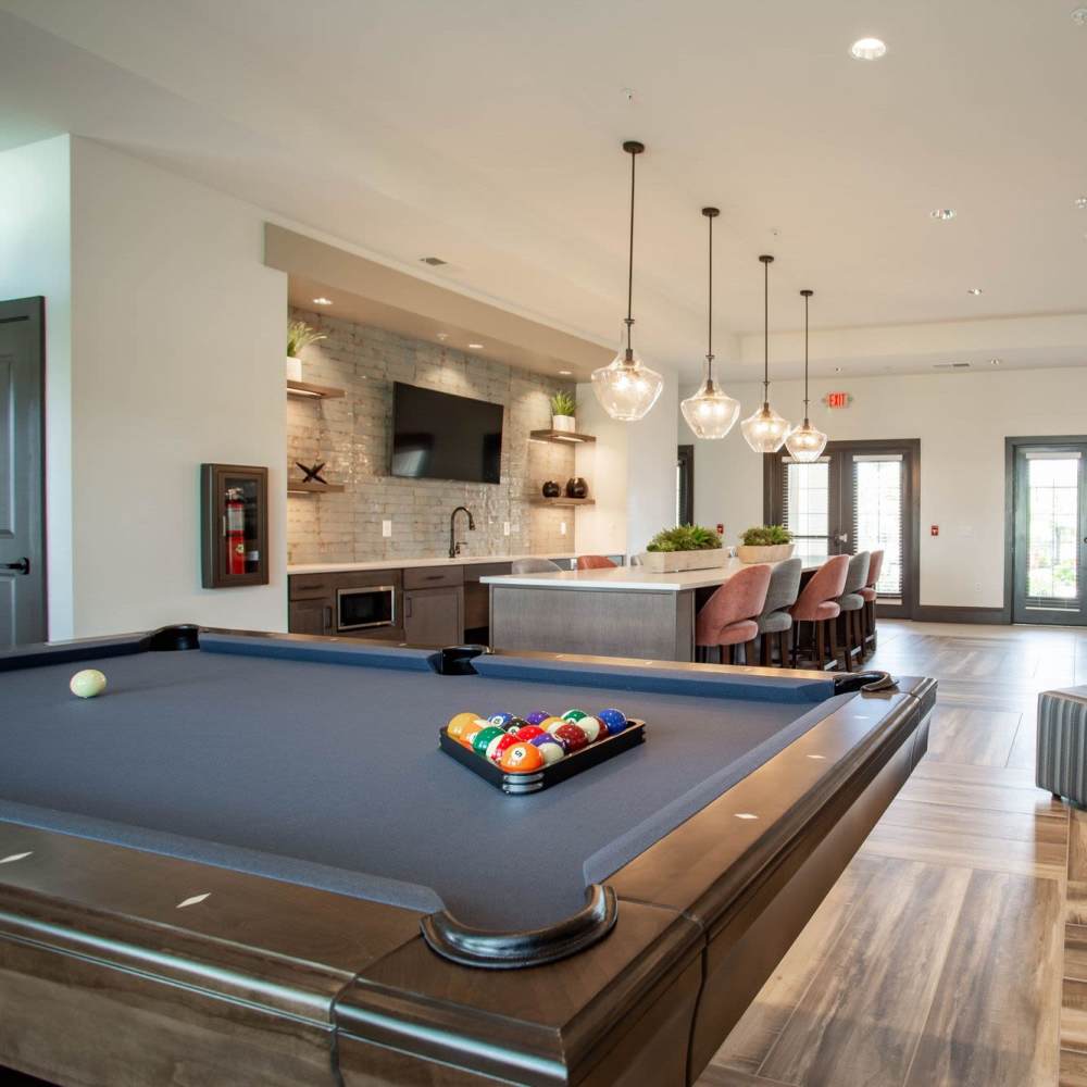 Billiards table at Glades at Gulf View in Port Richey,Florida