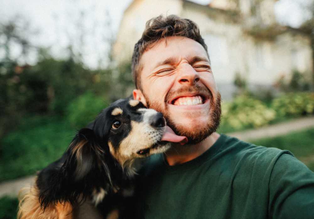 Residents playing with his pet at Alaska Apartments in Cincinnati, Ohio