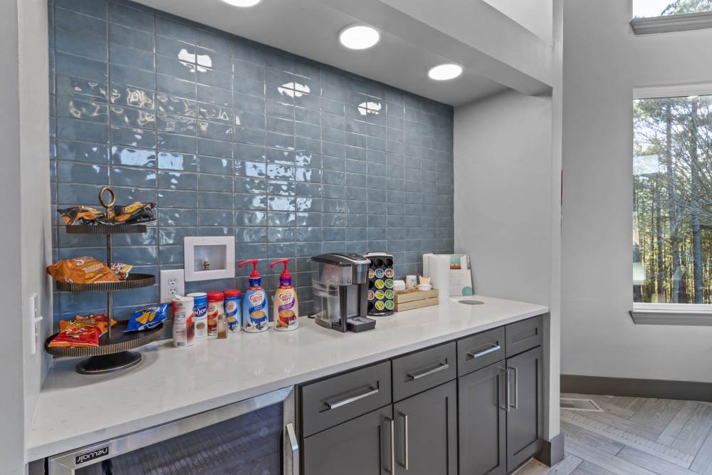 Community kitchen at The Ashton in Raleigh, North Carolina