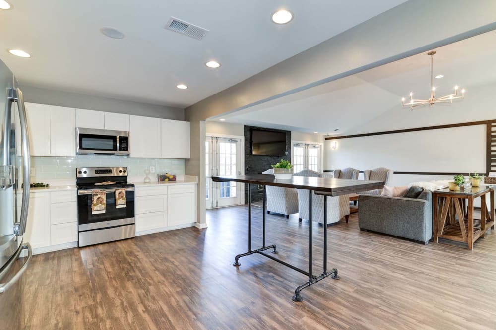 Kitchen with appliance at Stonegate Apartments in Elkton, Maryland