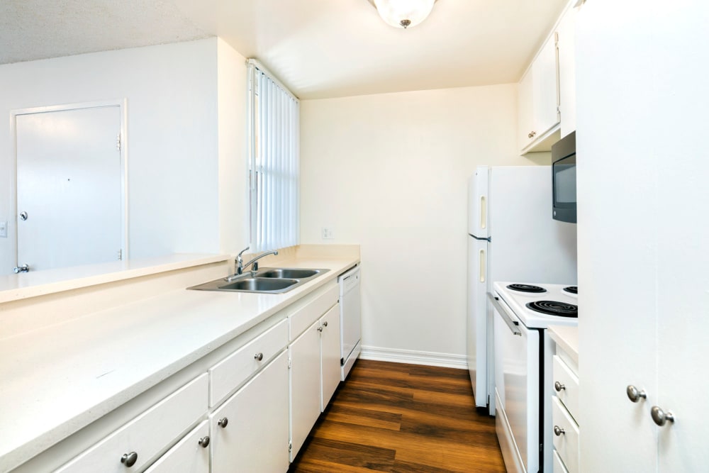 Bright and clean kitchen with dishwasher at Bidwell Park Fremont in Fremont, California