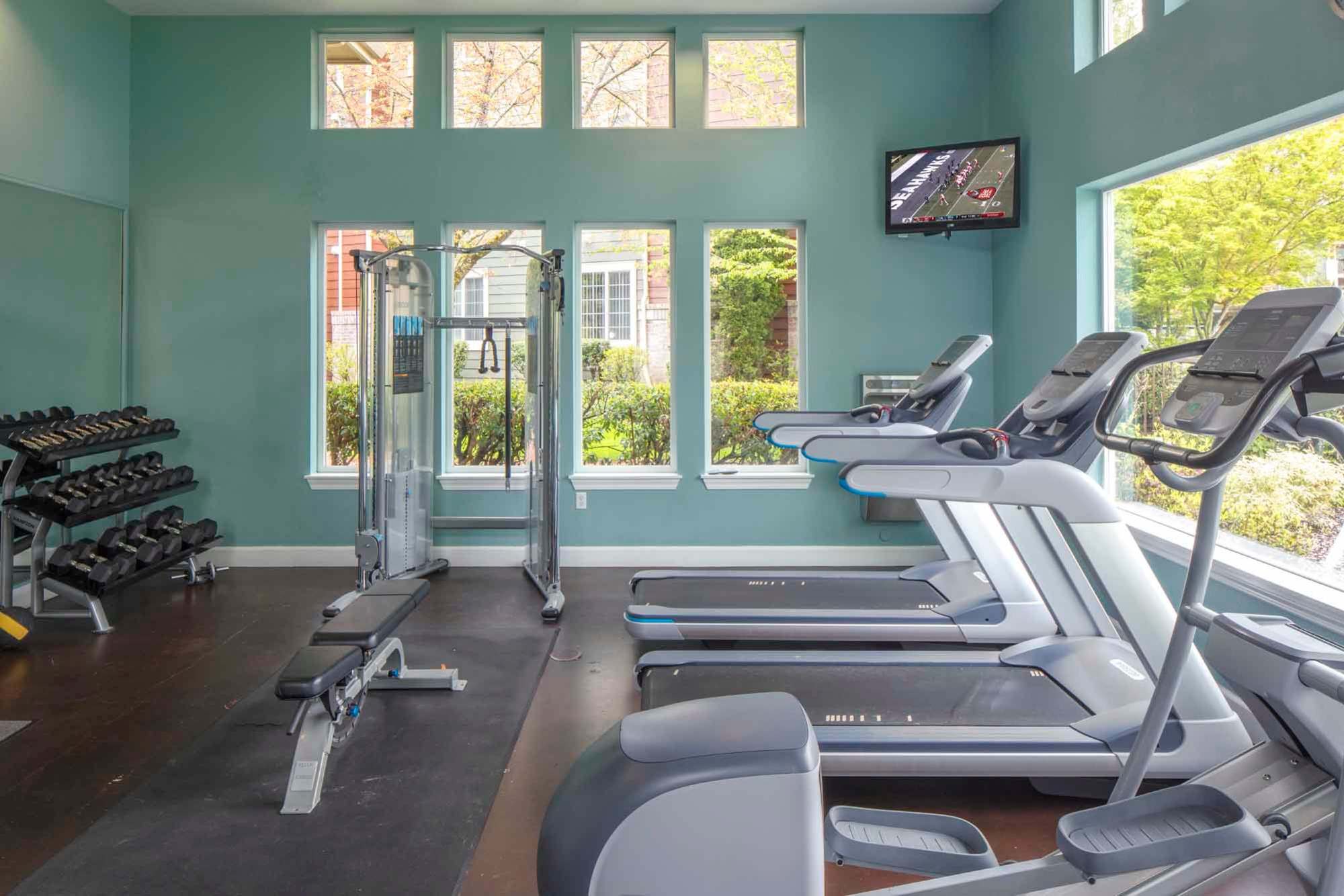 Fitness center at Brookside Village in Auburn, Washington