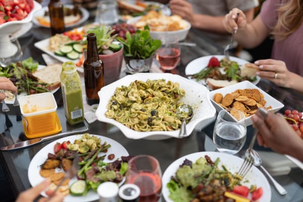 Residents having lunch at a local restaurant in Tempe, Arizona near Alexan Tempe