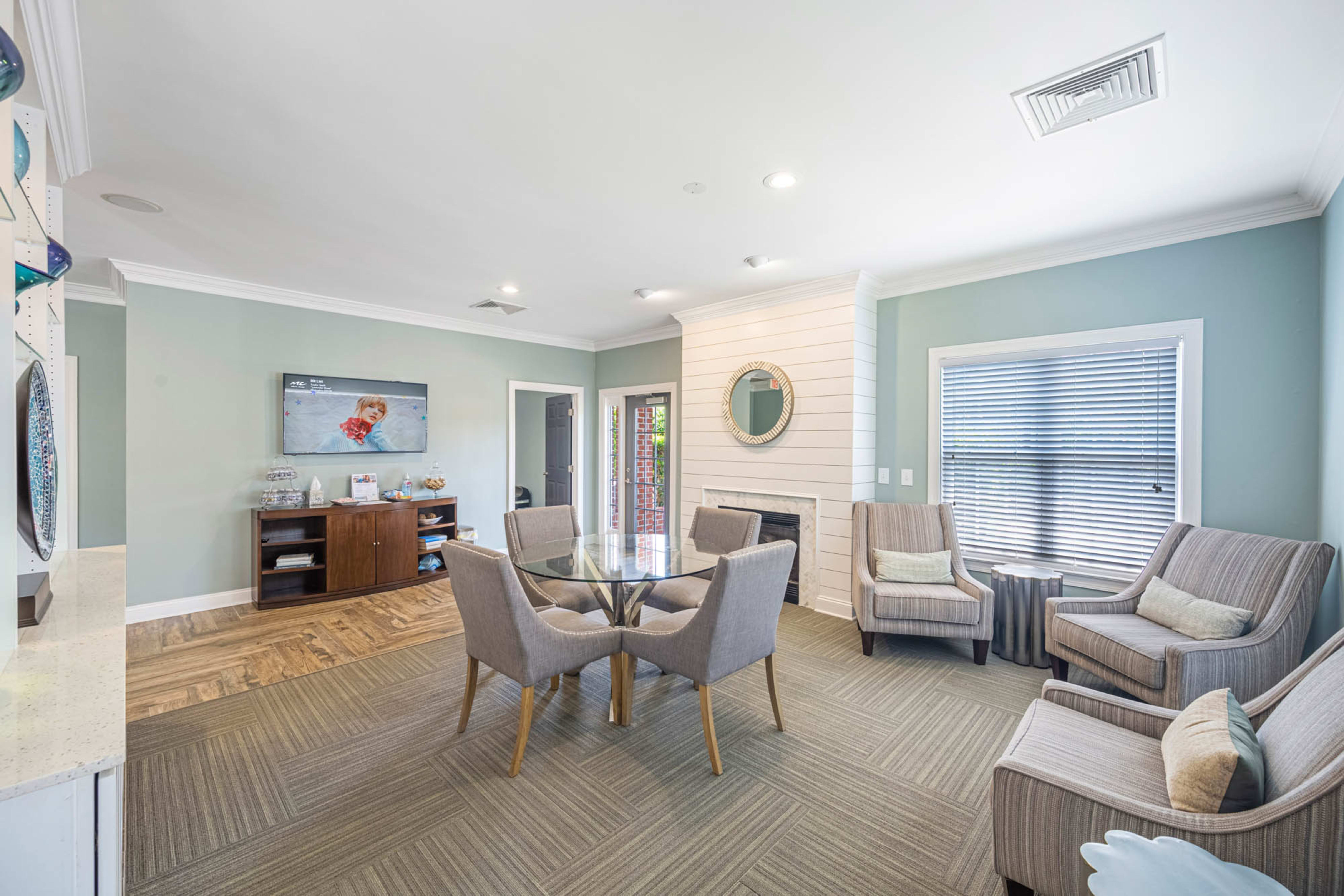 Beautiful living room at Laurel Springs in High Point, North Carolina