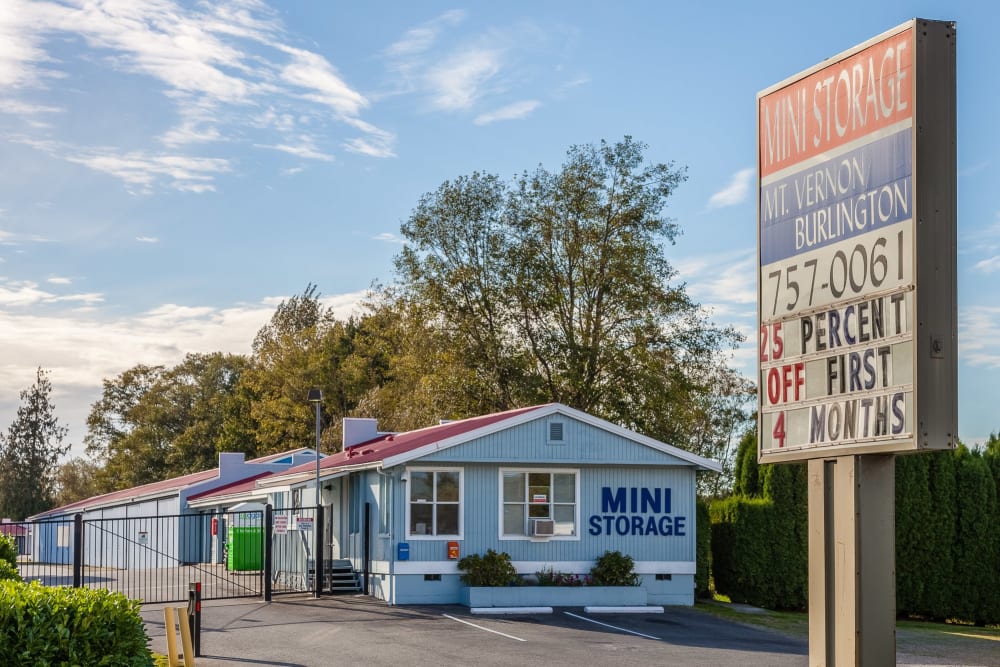 Exterior of Mini Storage Mt. Vernon-Burlington in Burlington, Washington