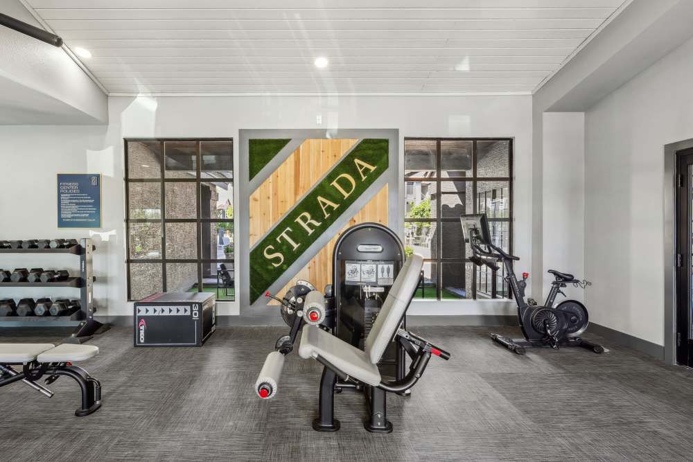 Fitness center with variour eqipment at Strada in Tempe, Arizona 