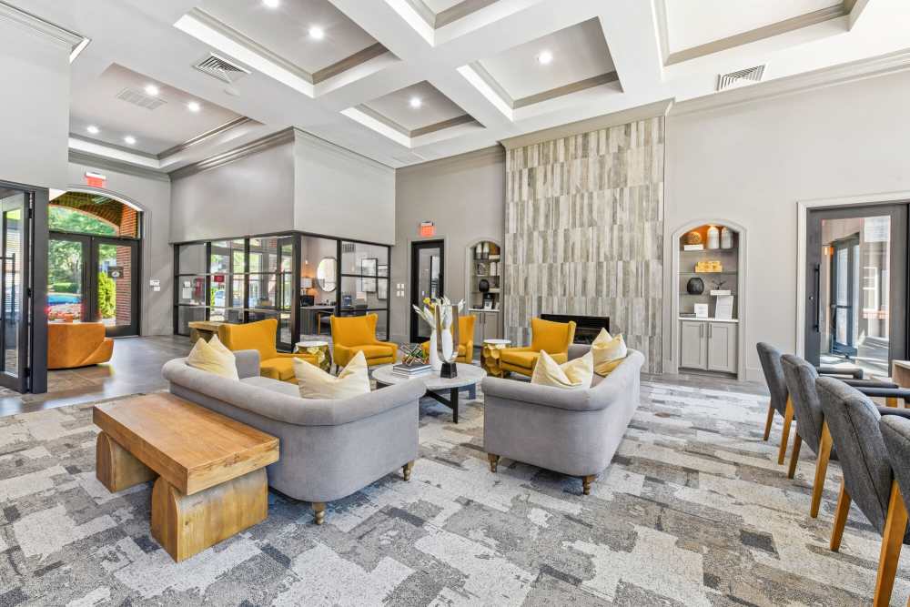 Lounge of a clubhouse at Wesley in Raleigh, North Carolina