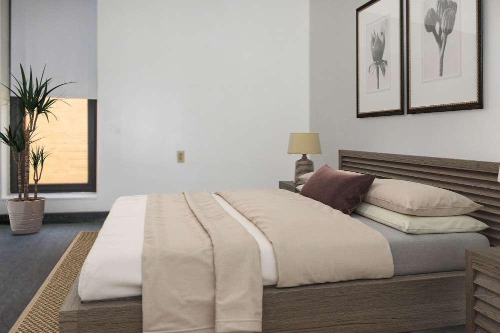 Cozy bedroom at Fairhaven Village in Fairhaven,Massachusetts