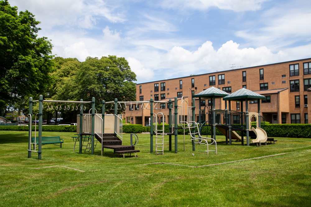 Kida play area at Fairhaven Village in Fairhaven, Massachusetts