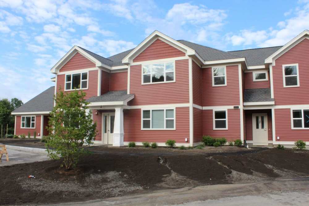 New apartment building exterior near Stony Brook Village in Westford, Massachusetts