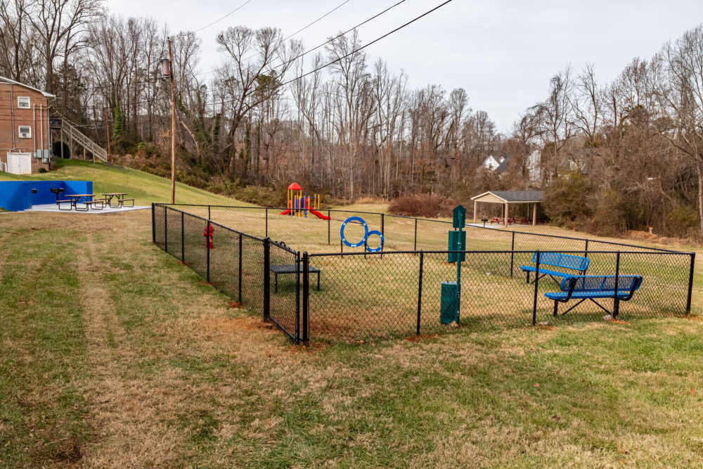 Dog park at Lofts At Glenhaven in Winston Salem, North Carolina