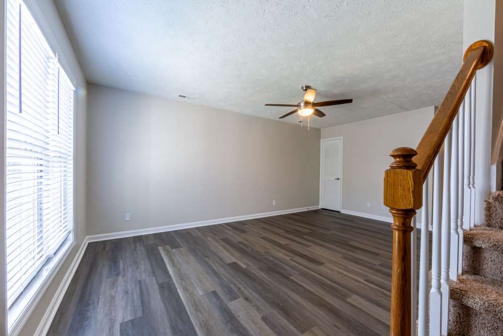 Living space of an apartment at Cape Fear Townhomes in Fayetteville, North Carolina