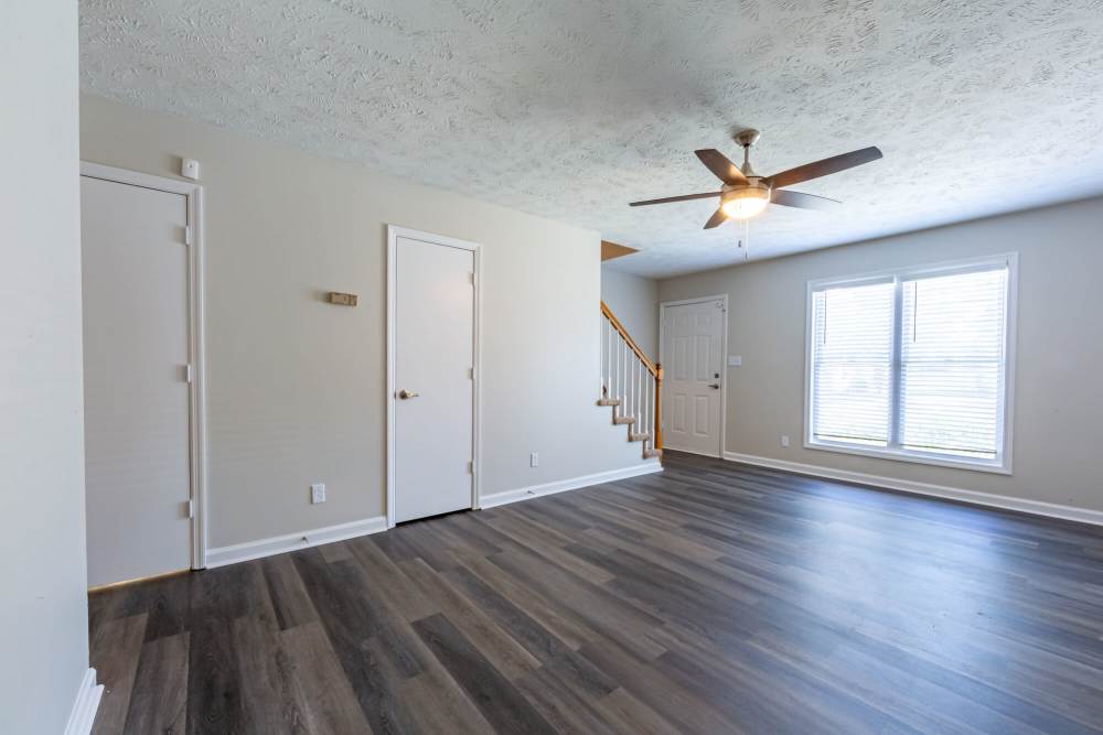 Apartment living area at Cape Fear Townhomes in Fayetteville, North Carolina