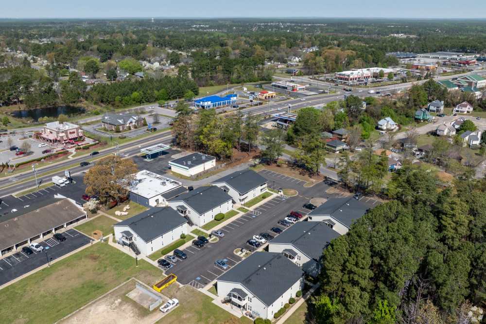 Areal view of apartment at Ramsey Pines in Fayetteville, North Carolina