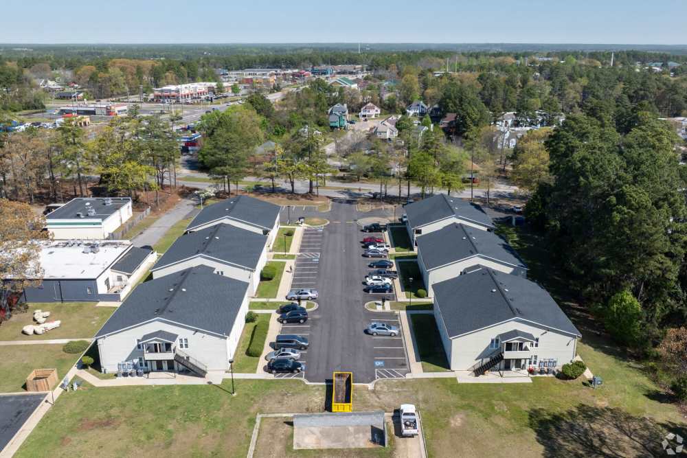 Exterior view of apartment at Ramsey Pines in Fayetteville, North Carolina