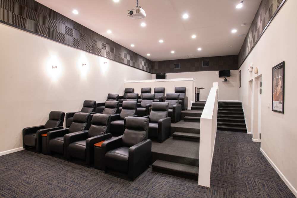 Community movie theatre at Bandera Ranch in Euless, Texas