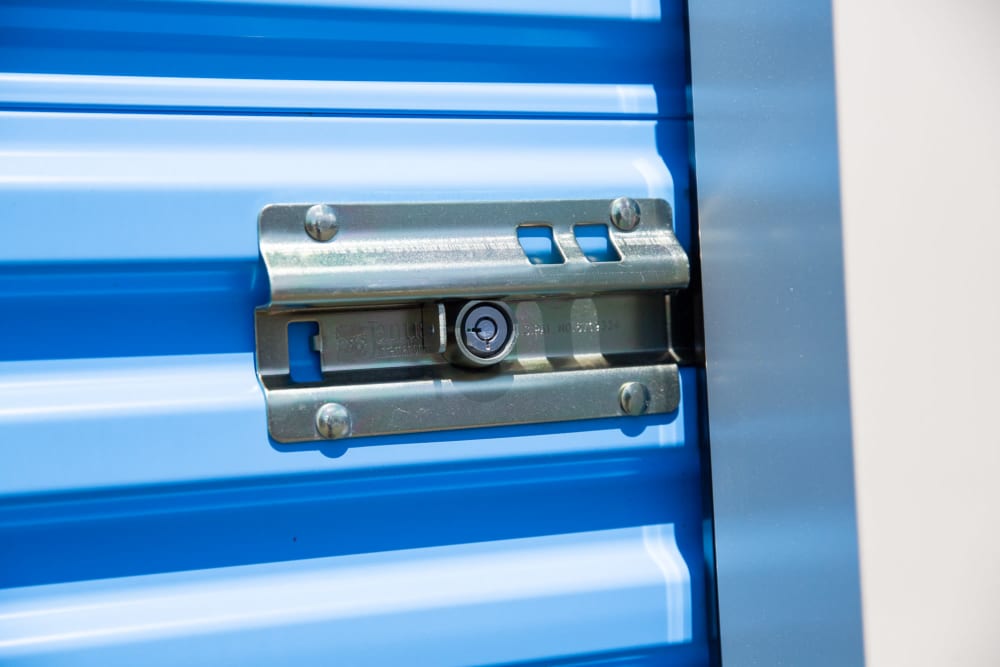 A security lock at Battle Ground Mini Storage in Battle Ground, Washington