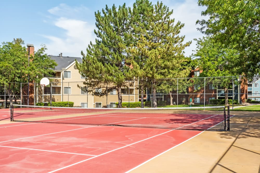 Onsite tennis court at Royal Ridge Apartments in Midvale, Utah