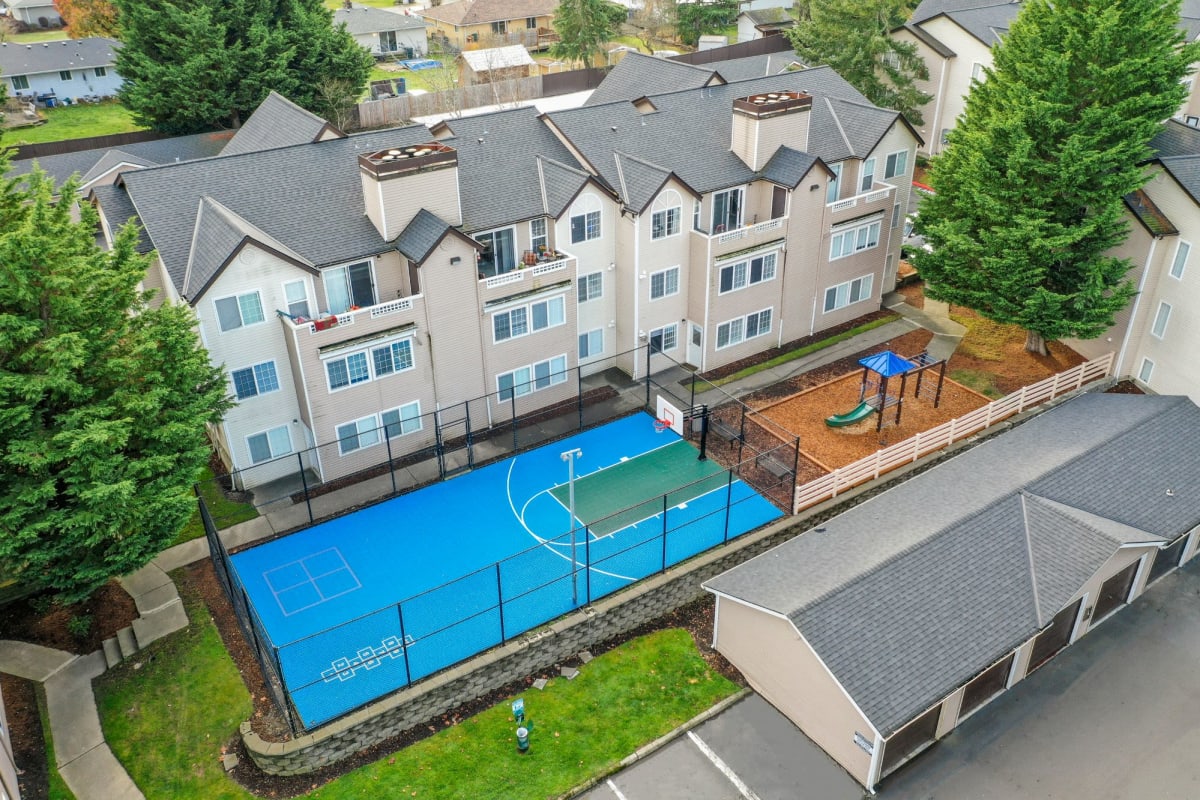 Basketball court at Indigo Springs, Kent, Washington