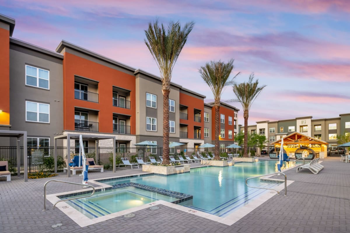 Beautiful pool at The Wyatt, Gilbert, Arizona