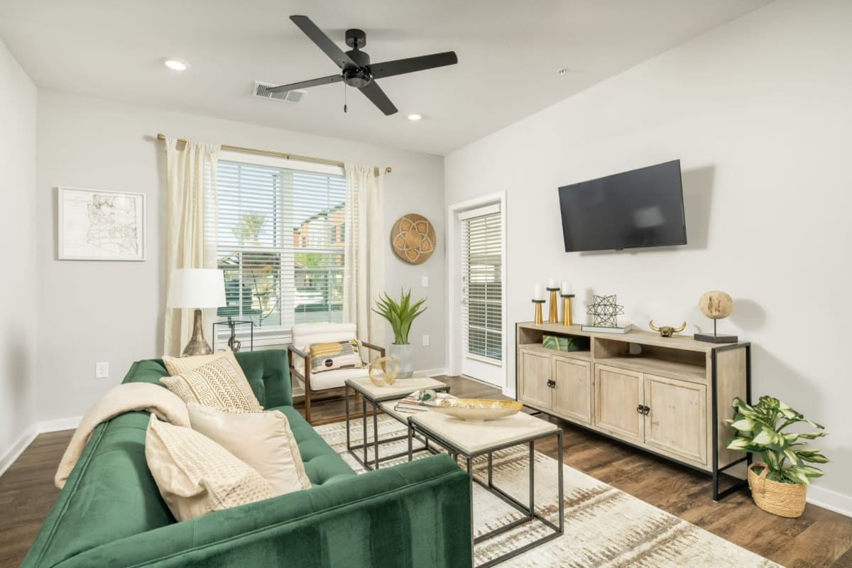 Spacious apartment with wood-style floor at The Wyatt, Gilbert, Arizona