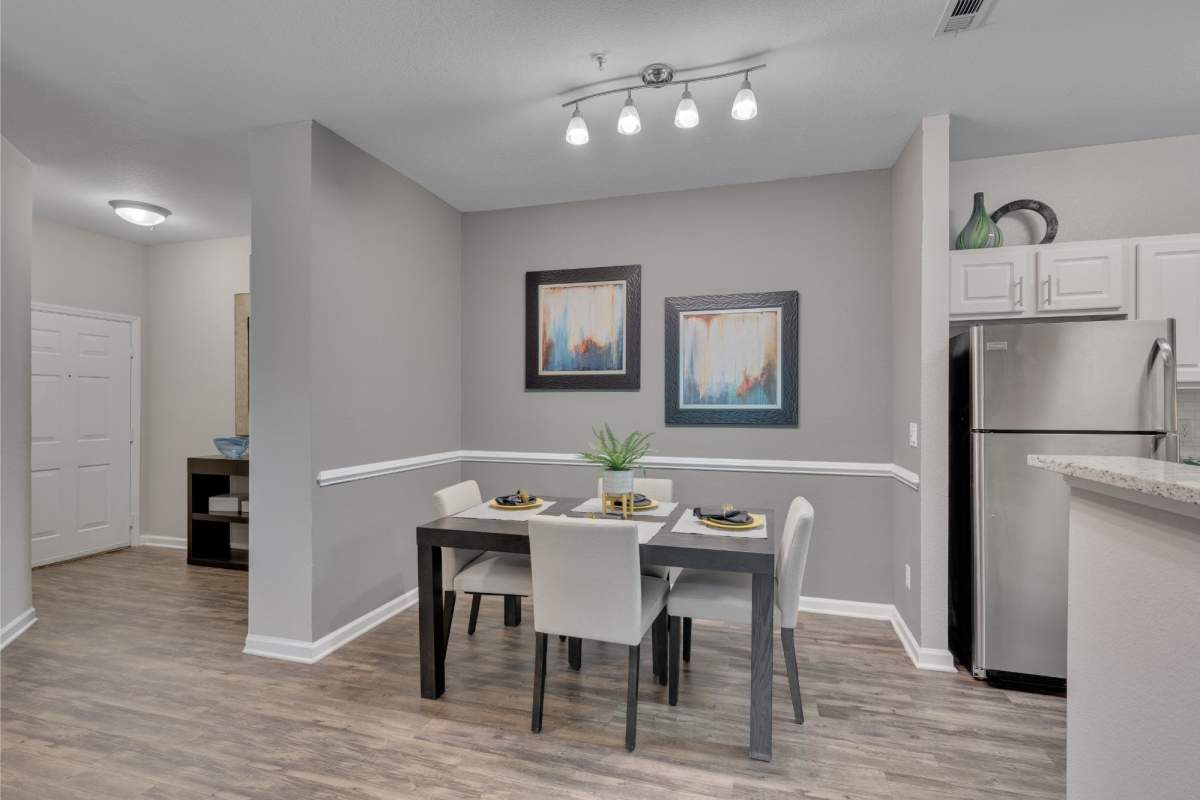 Dining space at Weston Reserve Apartments in Morrisville, North Carolina