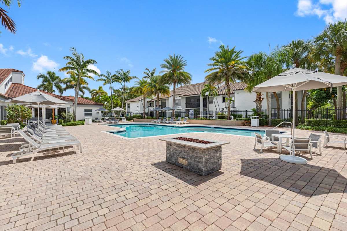 Serene swimming pool at Centro at Davie Apartments, Davie, Florida