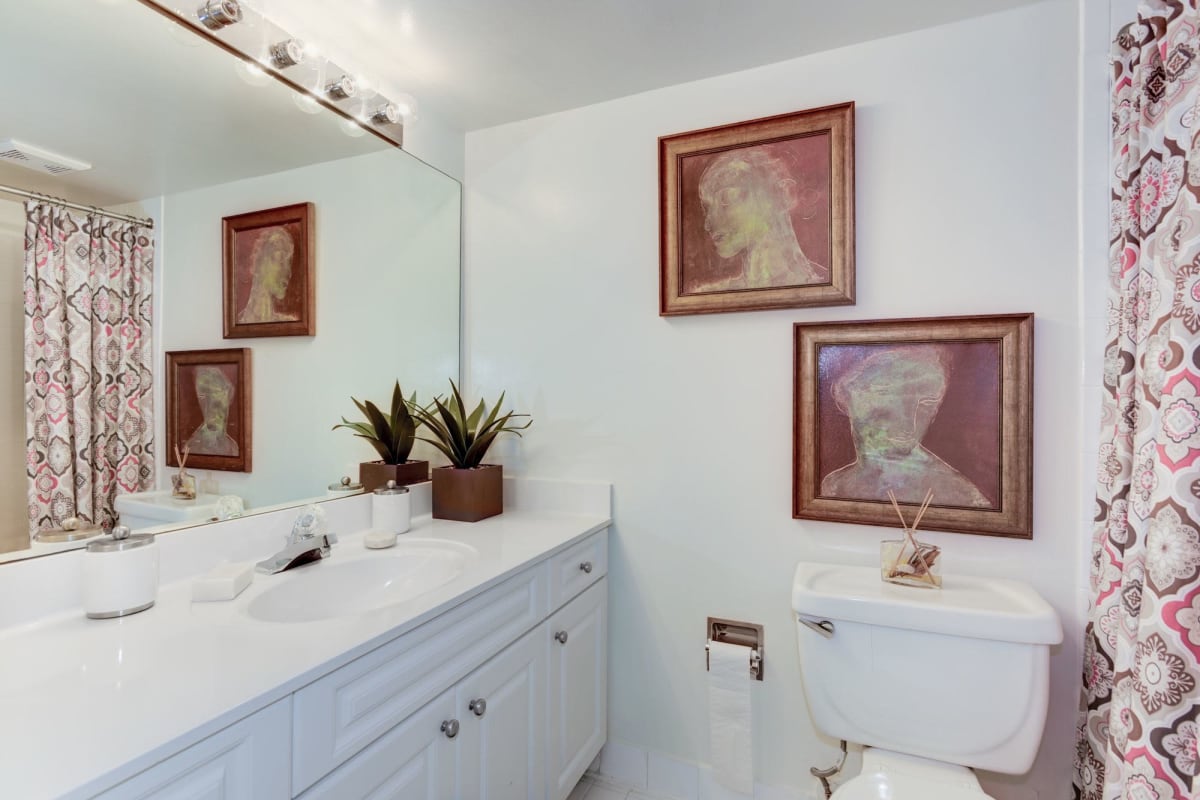 Model bathroom at Vistas of Annandale in Annandale, Virginia