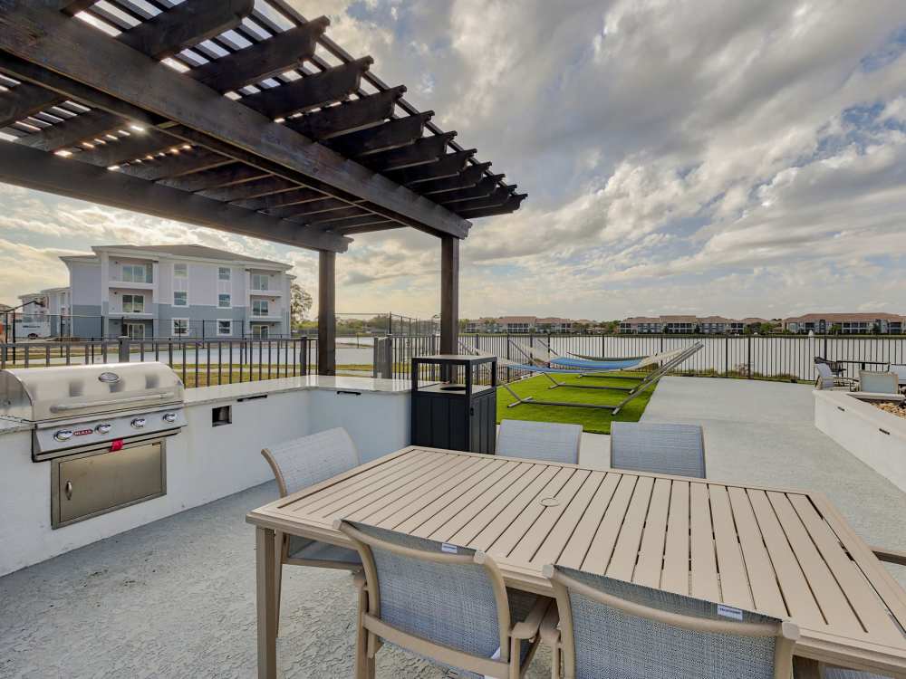 Grilling area at Charlotte Commons in Port Charlotte, Florida