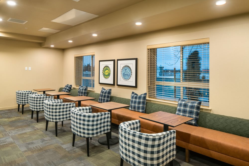 Community clubhouse interior at Traditions at Hazelwood in Portland, Oregon