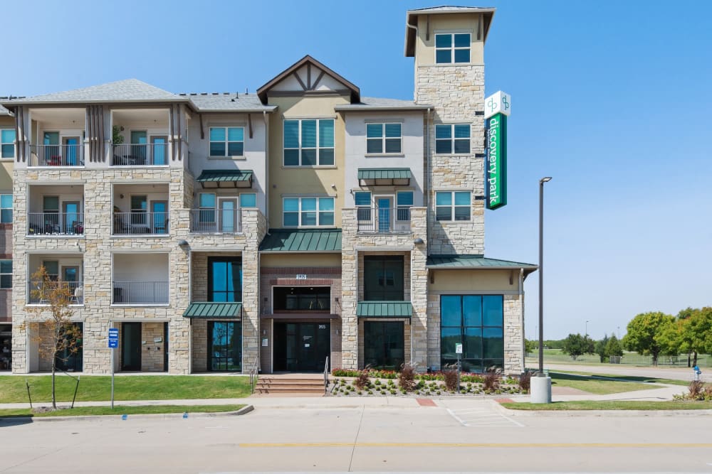 Exterior view of the main office at Discovery Park in Denton, Texas
