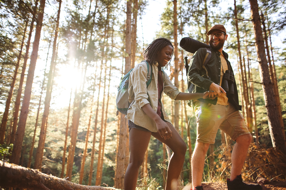 Residents hiking near The Gardens on Stadium in Phenix City, Alabama