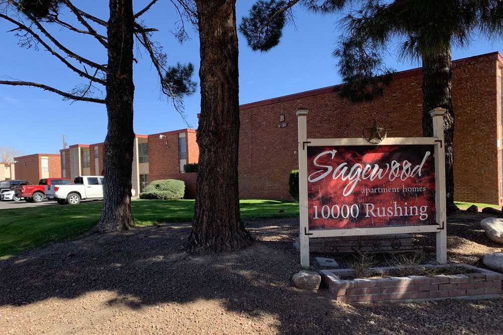 Signage of Sagewood in El Paso, Texas