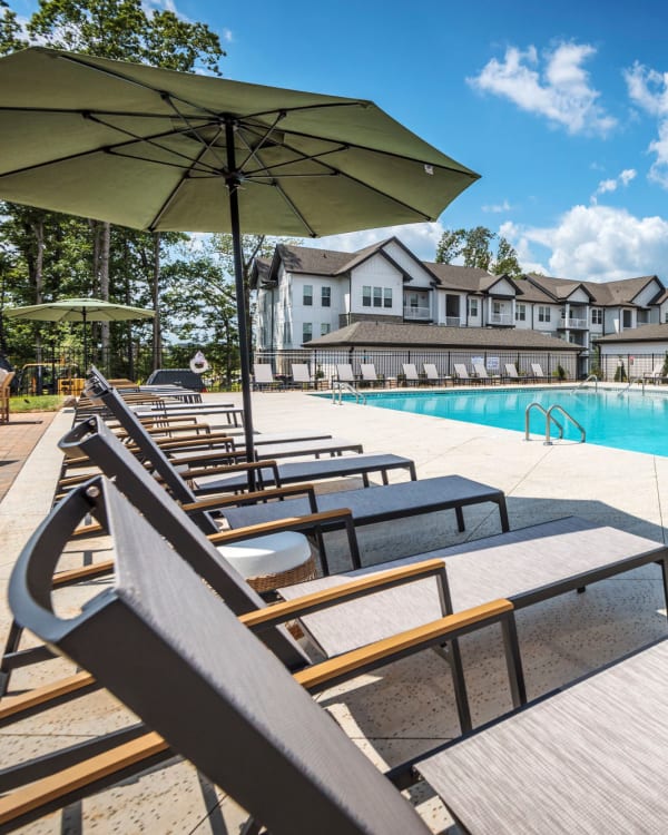 Sparkling pool at The Collins in Charlotte, North Carolina