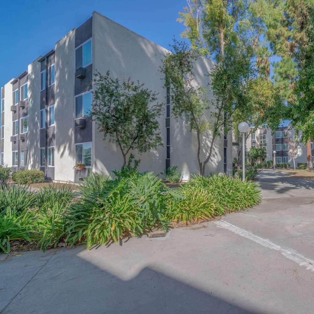Exterior apartment view at Reseda Park in Reseda, California,