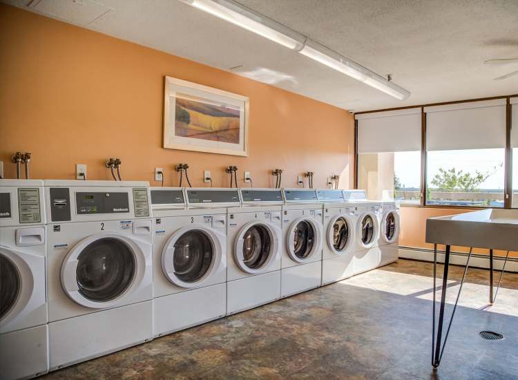 Laundry care center at Melville Towers in New Bedford, Massachusetts