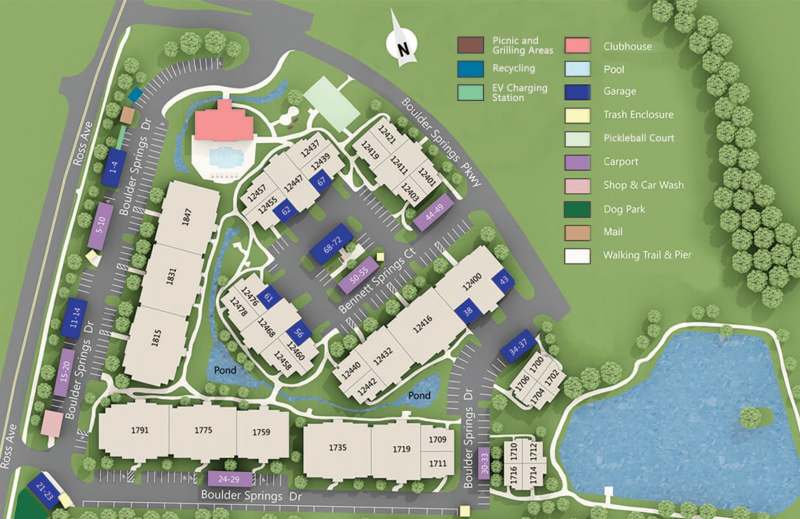 Site Map at Boulder Springs in Maryland Heights, Missouri