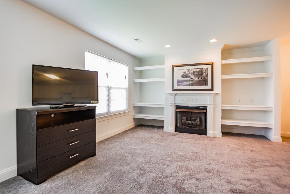 Model living room at The Fairways Apartments and Townhomes in Thorndale, Pennsylvania