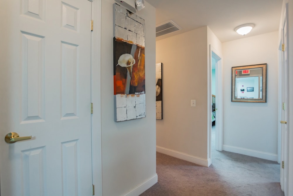 3 way hallway at Melrose Station Apartments in Elkins Park, Pennsylvania