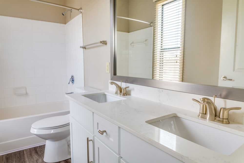 Model bathroom at McBee Station in Greenville, South Carolina