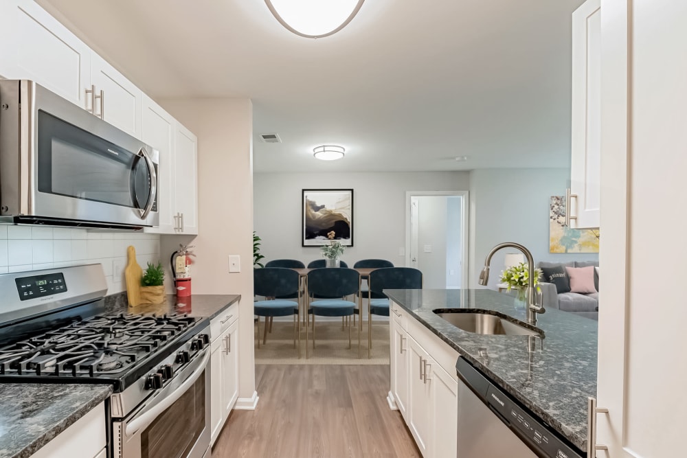 Updated kitchen appliances at Eagle Rock Apartments at Freehold in Freehold, New Jersey
