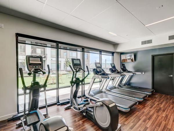 Fitness center at Vue West Apartment Homes in Denver, Colorado