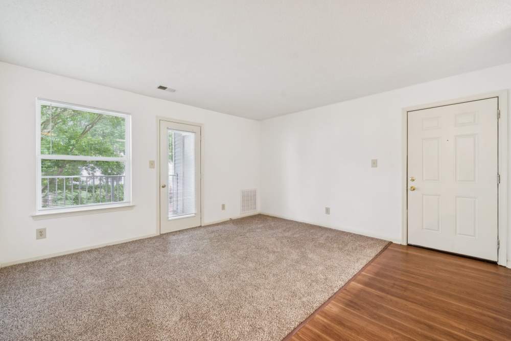 Unfurnished living room with window at Pilot House in Newport News, Virginia