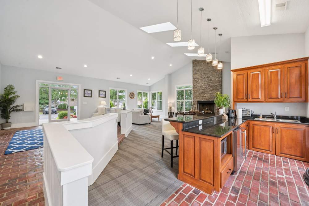 Clubhouse cafeteria at Pilot House in Newport News, Virginia