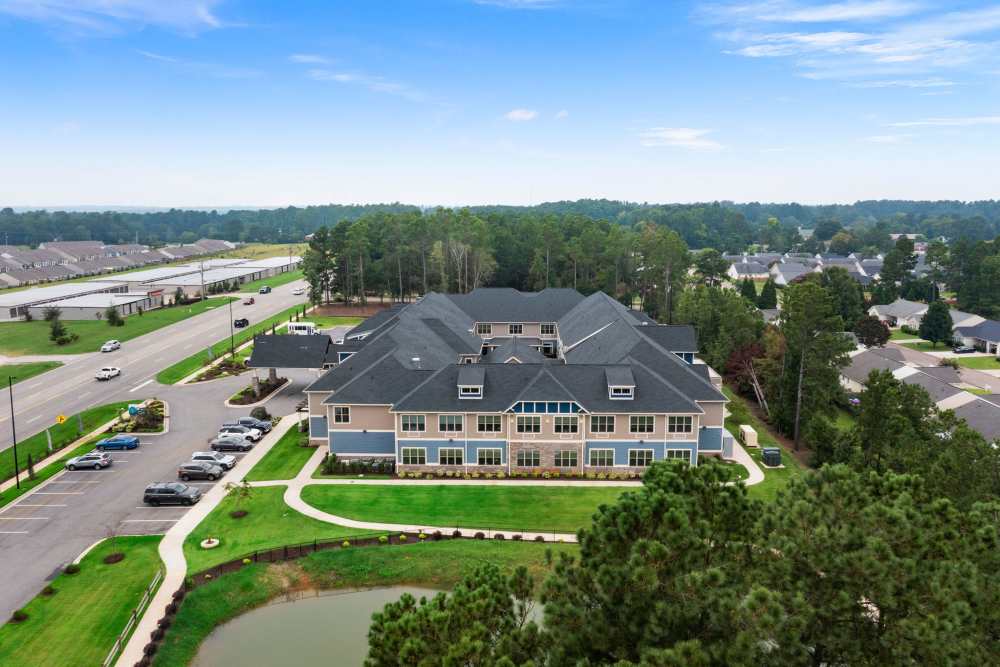 Aerial view of the community at The Barclay at Whiskey Road in Aiken, South Carolina