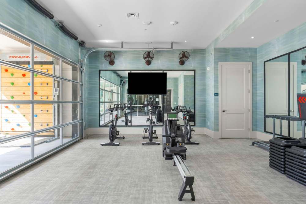 Fitness center at District at 54 in Raleigh,North Carolina