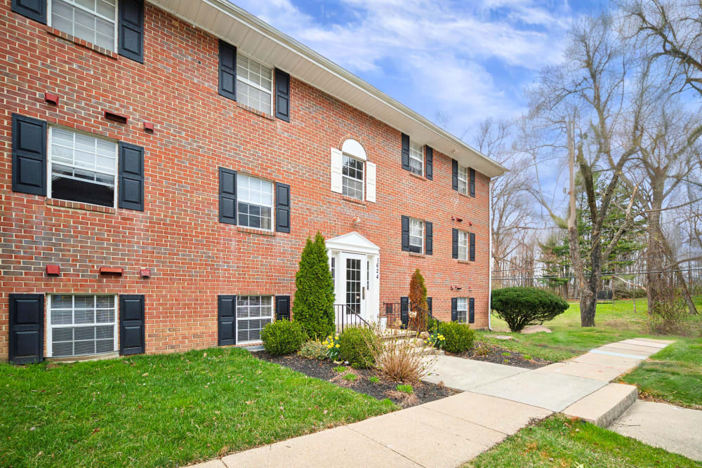 Outside of the building at Eagle Rock Apartments at Bel Air North in Forest Hill, Maryland