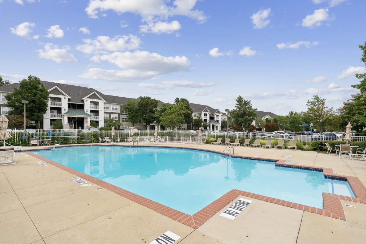 Swimming pool at Dulles Center Apartments in Herndon, Virginia
