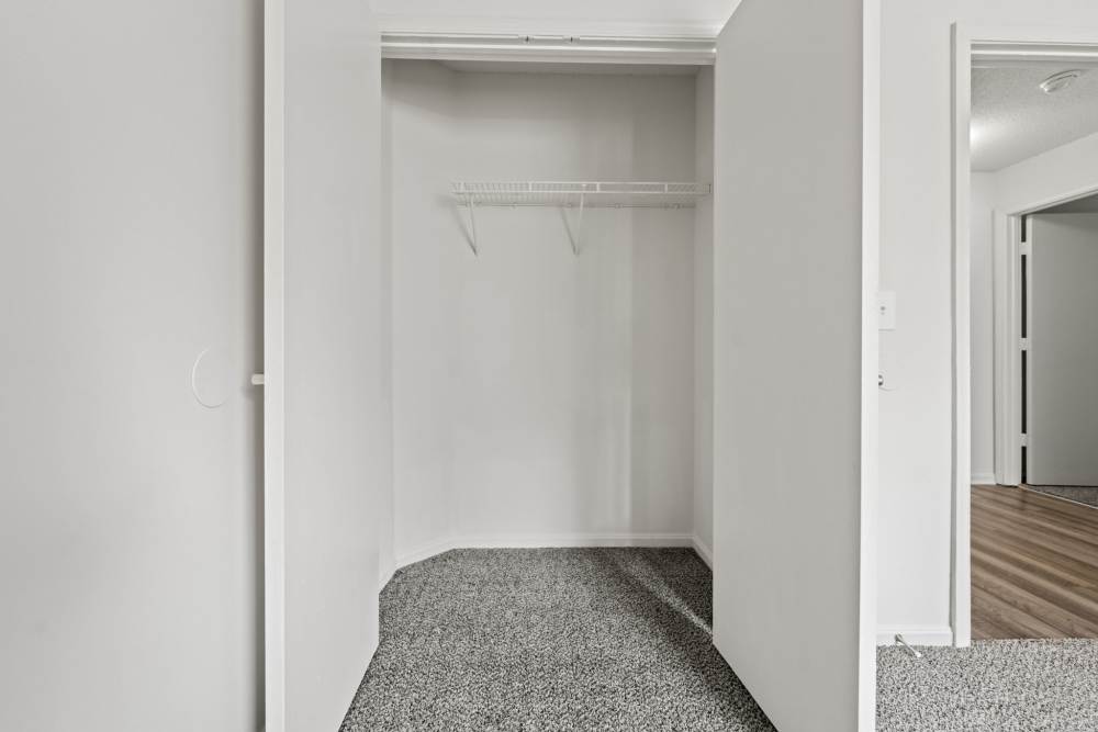 Closet to a connecting room at Dulles Center Apartments in Herndon, Virginia